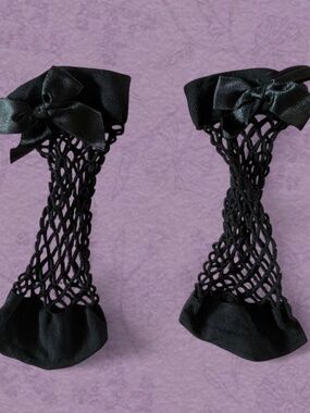 🖤Cute black ankle socks with bow 🪡